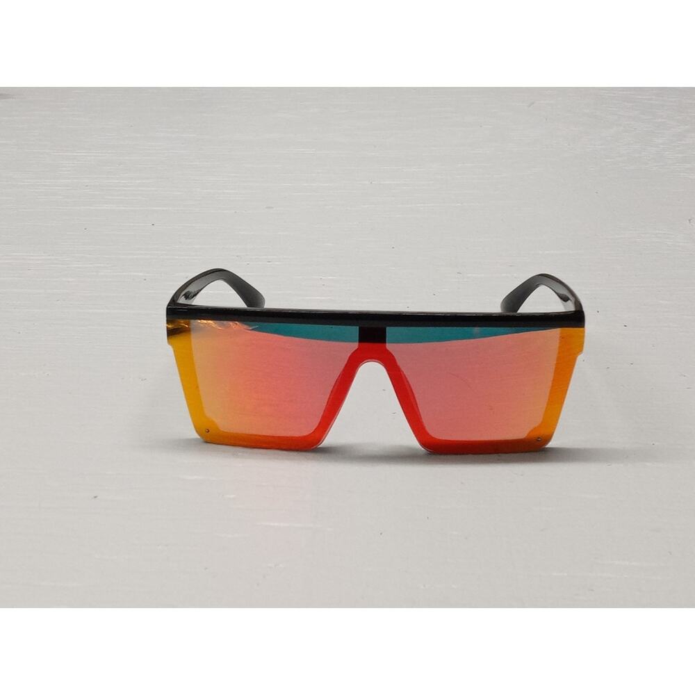 Unbranded Adult Multicolor Lense & Black Frame Unisex Sunglasses New Geat Shape
